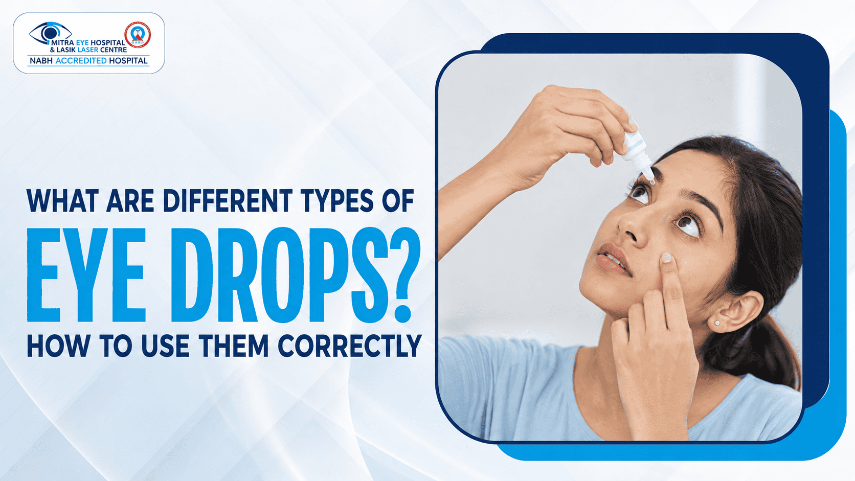 Woman applying eye drops, demonstrating proper eye drop usage.
